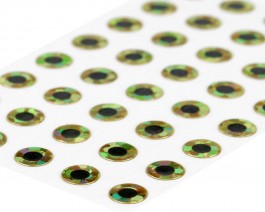Flat Eyes, Holographic Gold, 4.5 mm
